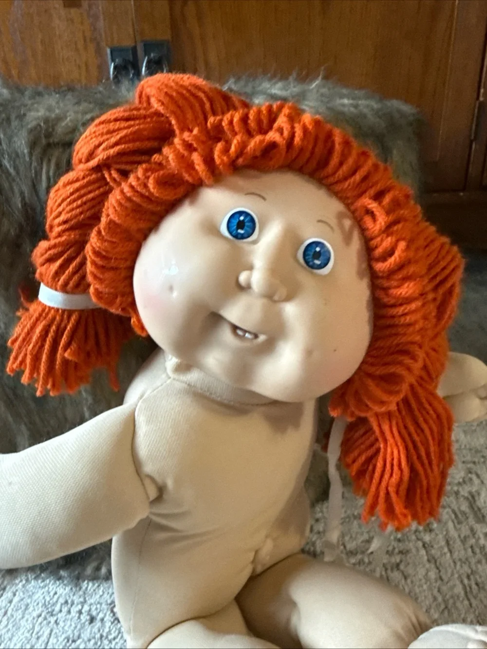 Cabbage Patch Kid 1980’s Orange Hair 2 Teeth Girl Dimples